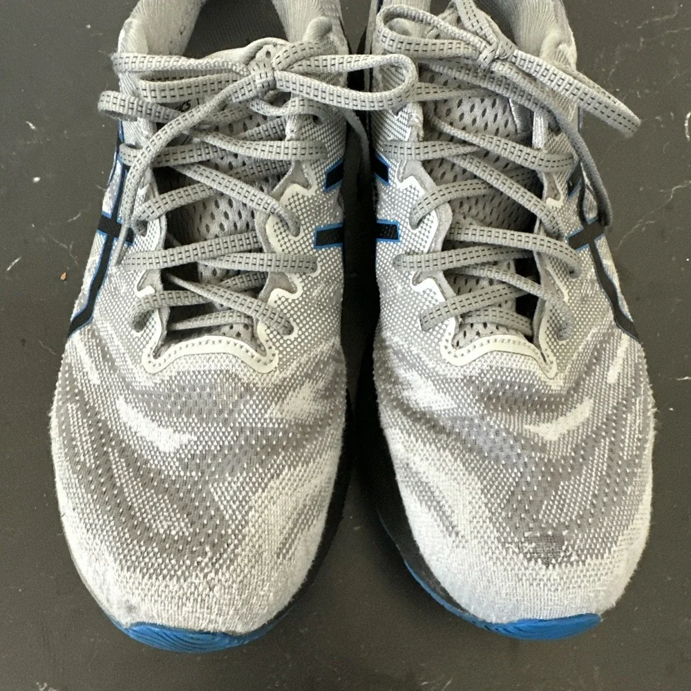 Asics Gel-Nimbus 23 1011B004 Gray Blue Men's US 12.5 Running Shoes Jog Sneakers - Picture 3 of 11